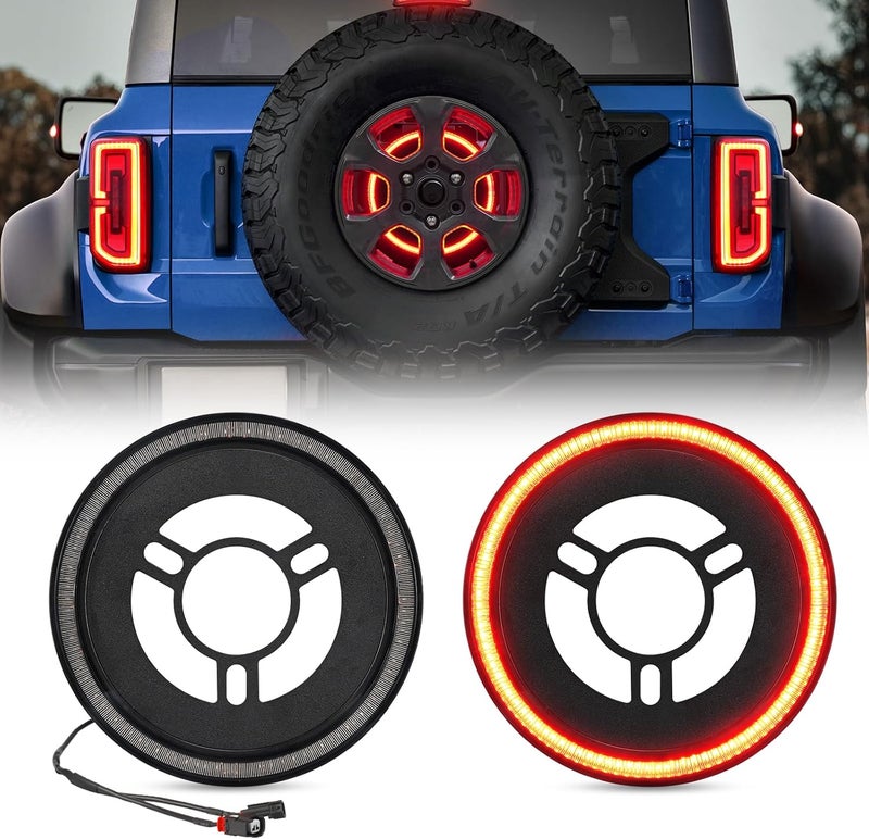 BORDAN Plug & Play Spare Tire Brake Light for Bronco, 3rd Brake Light LED Third Brake Light Compatible with Bronco 2021 2022 2023 2024 2/4 door, Not for Bronco Sport/Raptor - Image 1